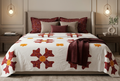 Traditional Bandhani Inspired Maroon & Mustard Cotton Bedsheet Set